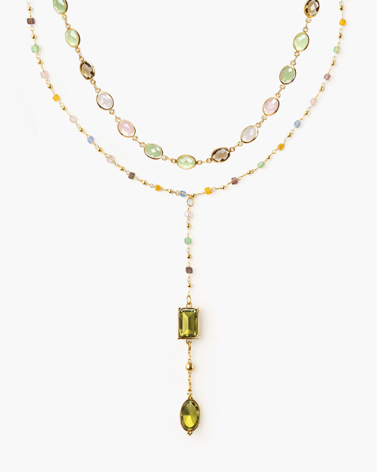 Celestial Lariat Necklace in Silver